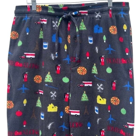 Home Alone Christmas Lounge Pajama Pants Men's XL Multicolor Drawstring Fleece - Picture 2 of 13